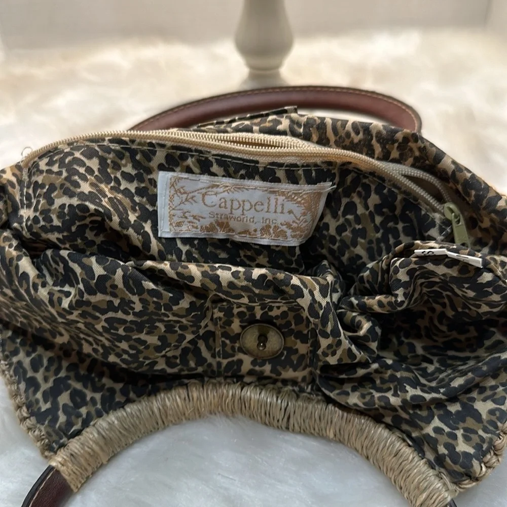 Cappelli Straw Bag Wooden Accents Women - Picture 6 of 6